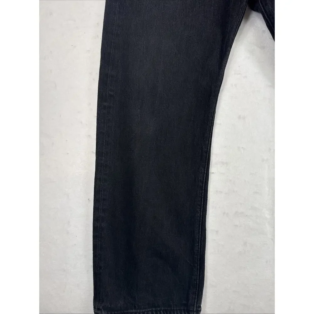Levi’s 501 Men’s 38x30 Jeans Black Button Fly Denim Pants Straight Leg